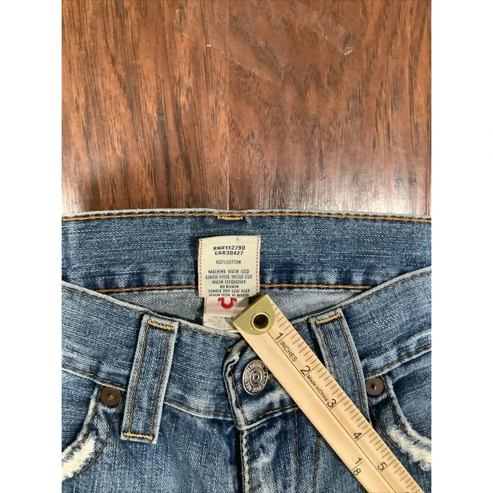 True Religion Jeans Men Size 33 Denim Blue Jeans Straight